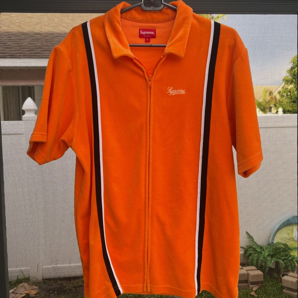 Supreme Velour Warm Up Orange